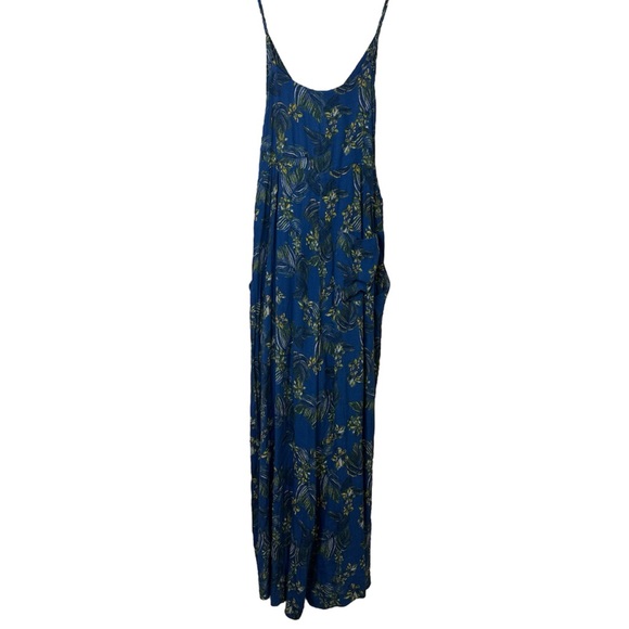 Free People Floral Romper Pants Blue Women’s Size 2 - Picture 6 of 16